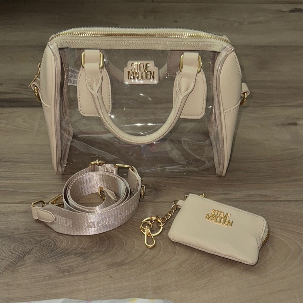 Steve Madden Cream Transparent bag
